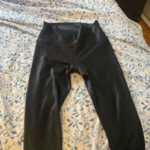 ALO shiny leggings with a&f shiny bra
